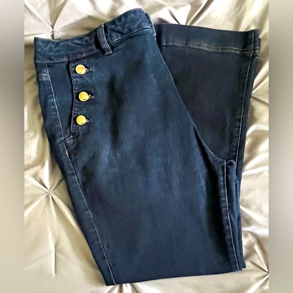 EUC Rachel Zoe Women's 2-piece Dark Wash Stretch Denim Jacket and Pants - Picture 6 of 11